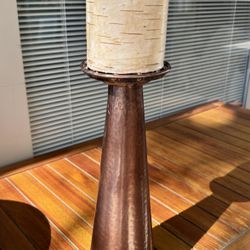 Copper Hammered Candle Holder