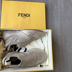 Fendi Flow Sneakers – Beige – Size 10 (Authentic)