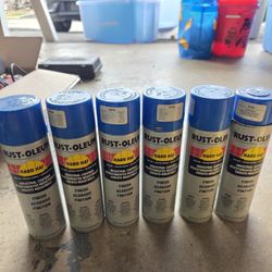 Lot Of 6 Rust-oleum Safety Blue 