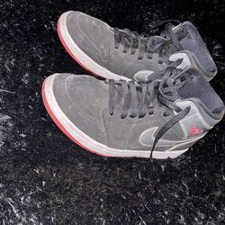 Nike Johnny Kilroy Men's Jordan 1 Mid Sneakers Size 8.5 Black/Red/Silver