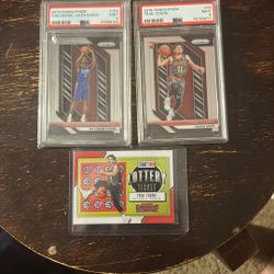 Shai Gilgeous-Alexander and Trae Young PSA 9 Prizm Rookies + Trae Luck Of The Lottery 