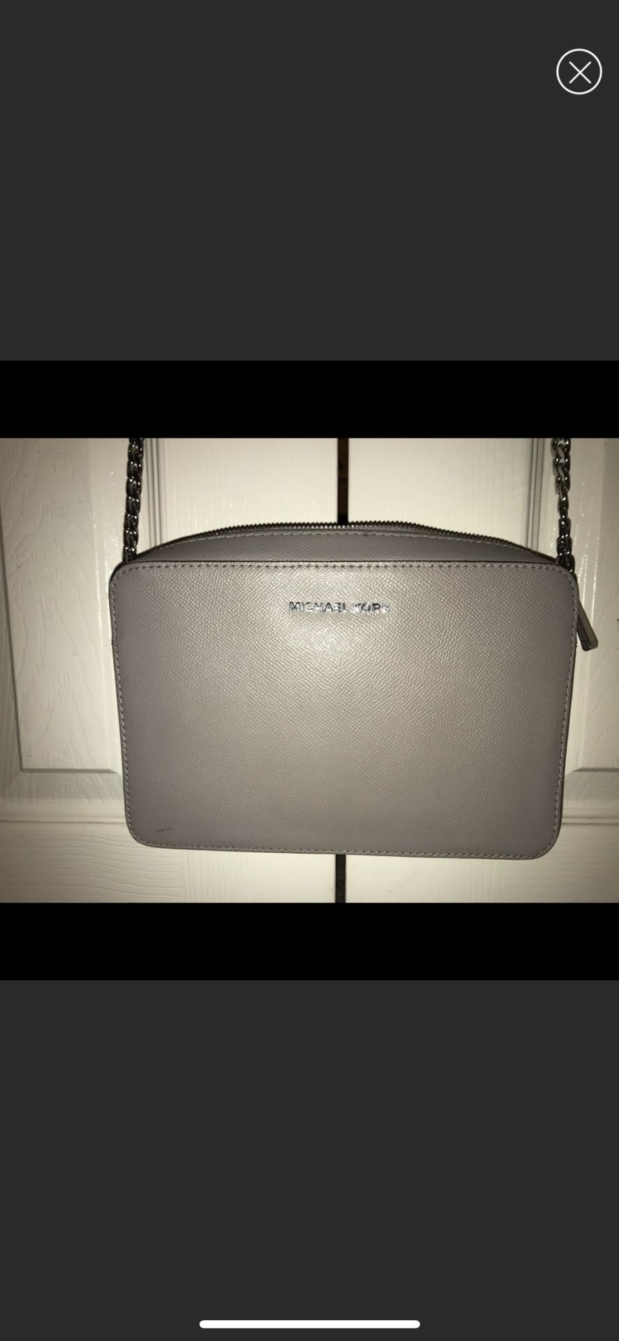 Michael Kors Jet Set Pearl Grey Crossbody Bag