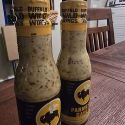 Two Bottles of Buffalo Wild Wings Parmesan Garlic