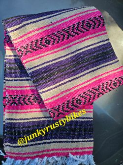 New Purple pink falsa mexican blanket