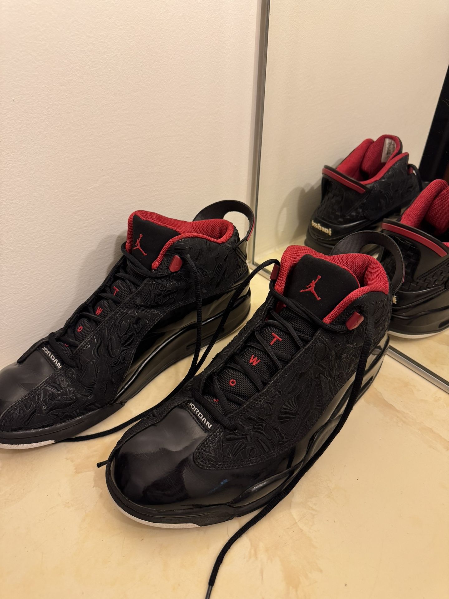 Nike Air Jordan Dub Zero Size 13 Black And Red