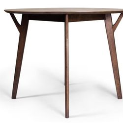 Contemporary Round Dining Table in Walnut..Brand New