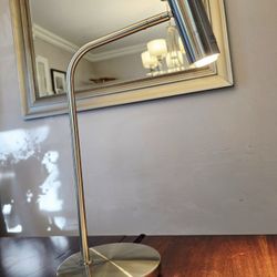 Sleek IKEA Desk Lamp – Modern Brushed Metal Finish