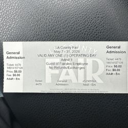 1 La County Fair Ticket 