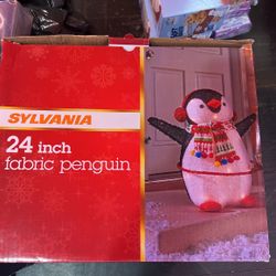Brand New In Box  24" Fabric Penguin 