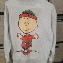 CHARLIE BROWN CHRISTMAS PULLOVER SWEATSHIRT SIZE MEDIUM 