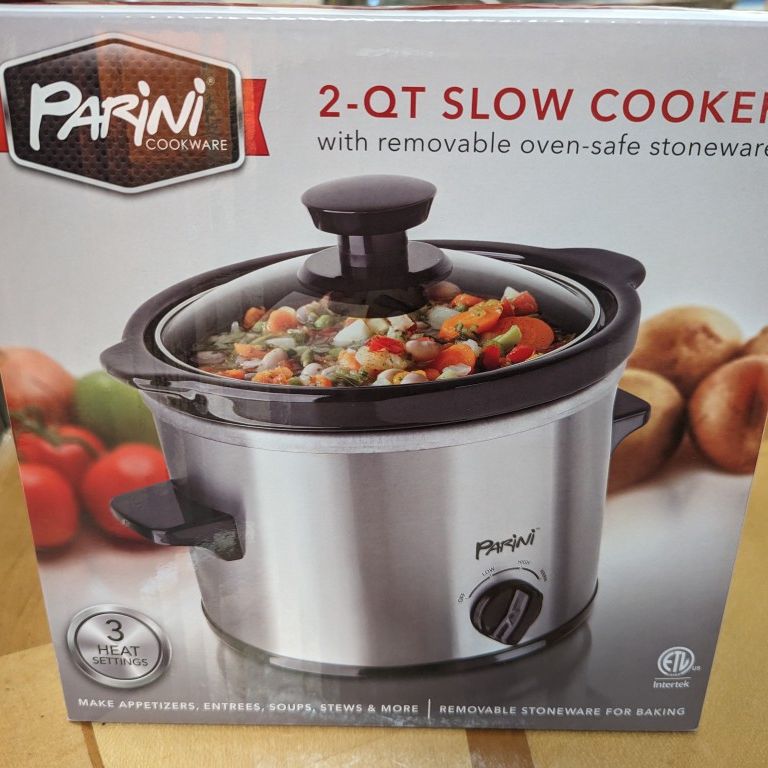Parini 2-Qt Slow Cooker - W/ Removable Stoneware For Baking In Kitchen -  Brand New! for Sale in Las Vegas, NV - OfferUp