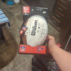 Randy white signed football 