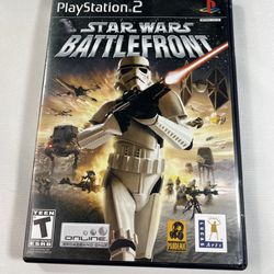 Star Wars Battlefront PS2 PlayStation 2 Black Label Game and Case Tested