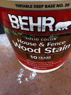 Behr House And Fence Wood Stain Bordeaux Color 5 Gallons Brand New $100