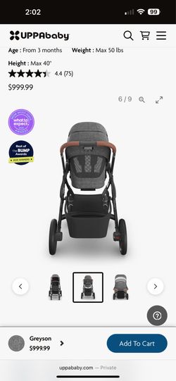 Used Uppababy V2 stroller