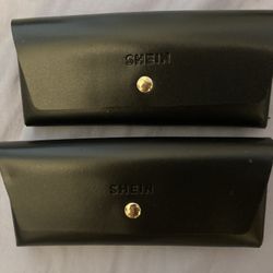 2 Shein Sunglasses/eyeglasses Cases With Cleaning Cloths 
