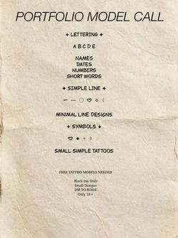 Free tattoo model
