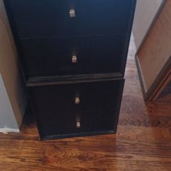 2 black storage cubes