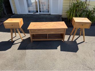 Coffee table and  2 side tables  $50