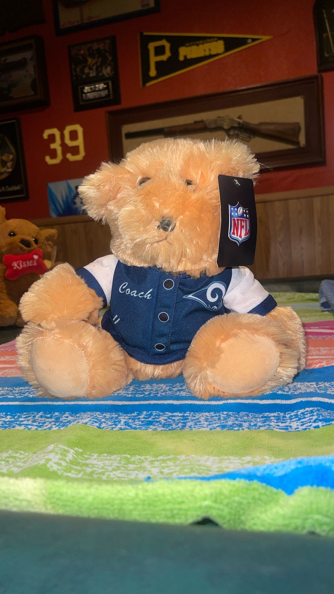 NFL Los Angeles Rams Golden Teddy Bear 14” Plush GoodStuff