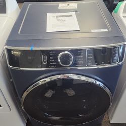 Profile 7.8 cu. ft. vented Electric Dryer in Sapphire Blue with Steam and Sanitize Cycle, ENERGY STAR