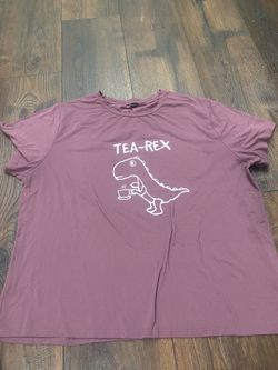 Women’s purple tea Rex dinosaur shirt size 4x by SHEIN #8
