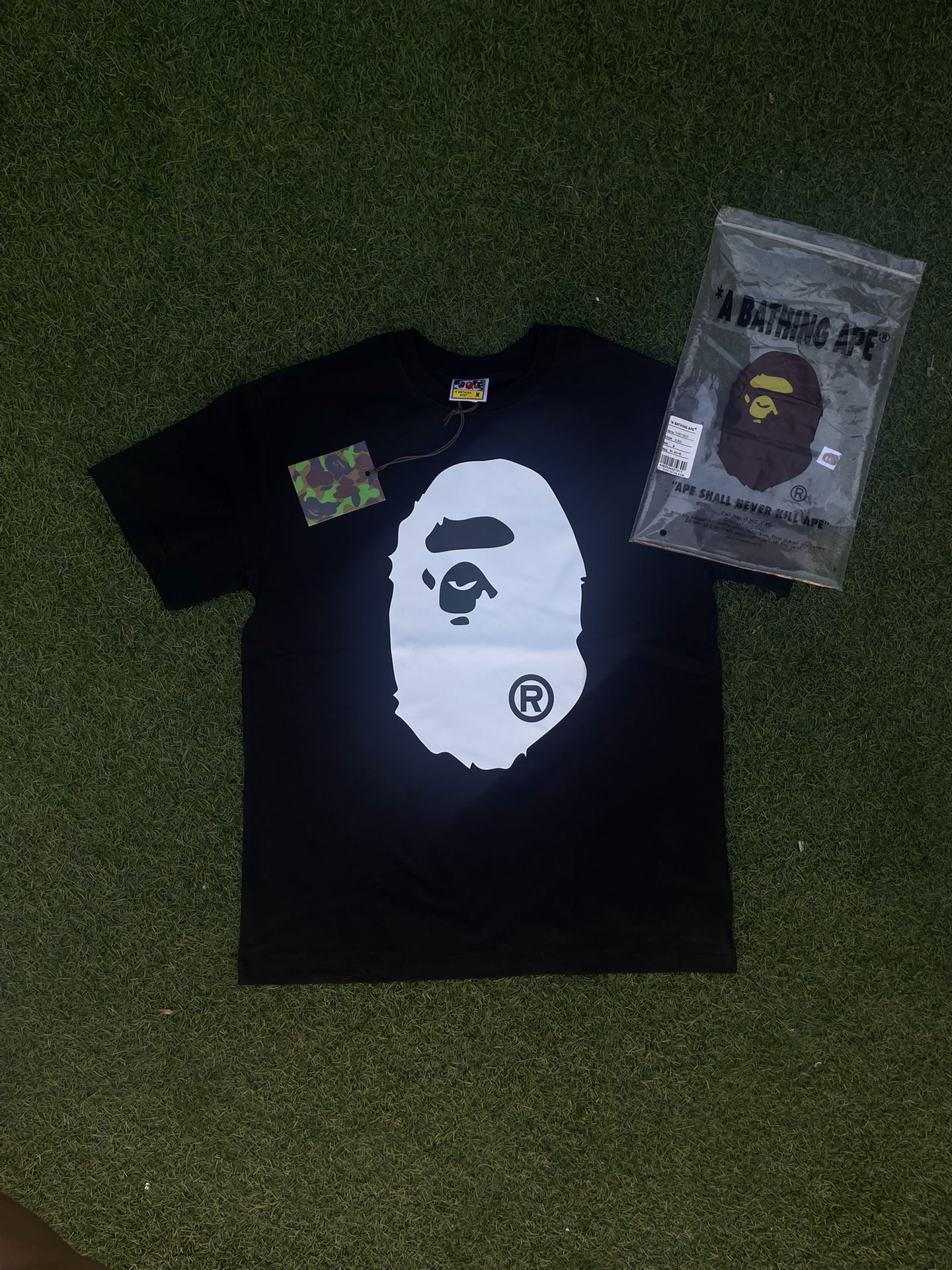 BAPE Big Ape Head T-shirt Black And White 