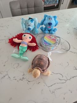 NEW CHILDRENS PLACE PURSE, 2 BLUEY DOGS, DISNEY MERMAID & NATURE PLANET TURTLE SEE DESCRIPTION