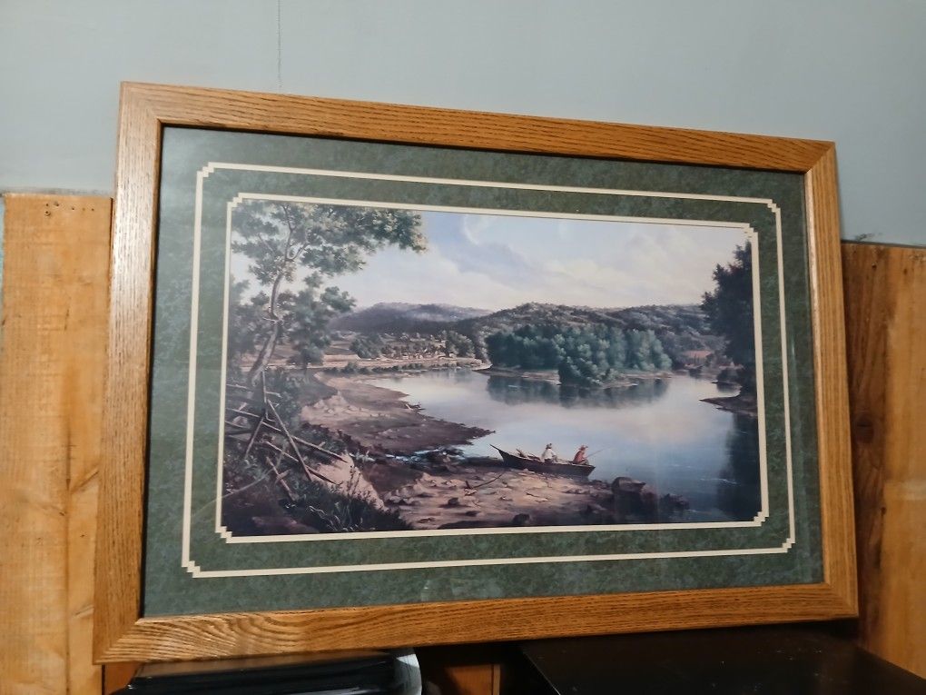 Large Wood framed Furniture Picture