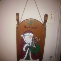 Beautiful Hand painted Christmas Sleigh