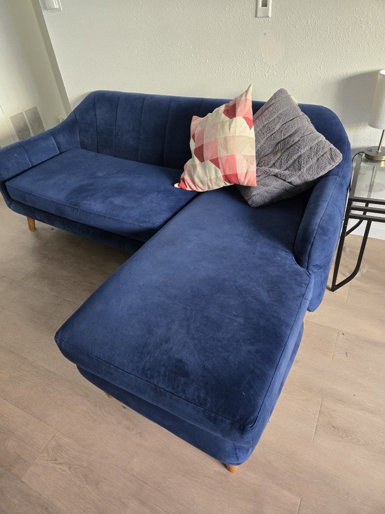Blue Velvet Couch