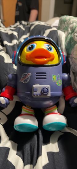 LED Light Up Dancing Space Duck Toy With Music Auto Moving For Kids Party BATTERIES INCLUDING  BATTERY BACKING MISSING 