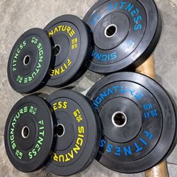 Olympic Size Rubber Coated Weights 210lb 