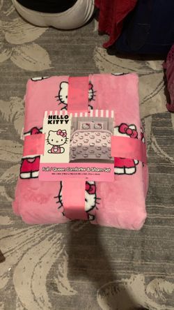New Hello Kitty Full/ Queen Comforter And Sham Set 