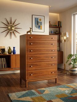 Mid Century Tall Boy Dresser
