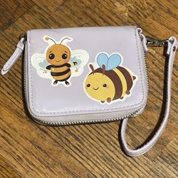Adorable Bee-Themed Kids Wallet in Lavender