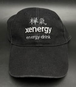 Xenergy Energy Drink Black Hat One Size Fits All Adjustable Hook & Loop Strap