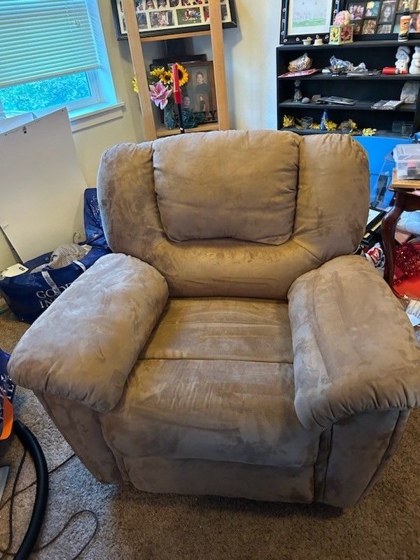 Light Brown Rocking Recliner Excellent Shape
