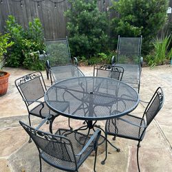 Vintage Patio Set -Wrought   Iron