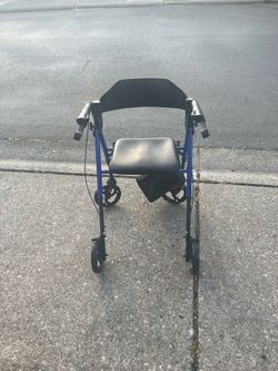 Blue VOCIC roller wheel chair with seat for elder