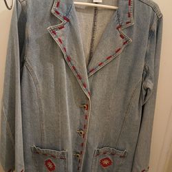 Vintage Chevelle 100% cotton denim jean jacket size large
