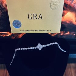 Moissanite Clover Tennis Bracelet 