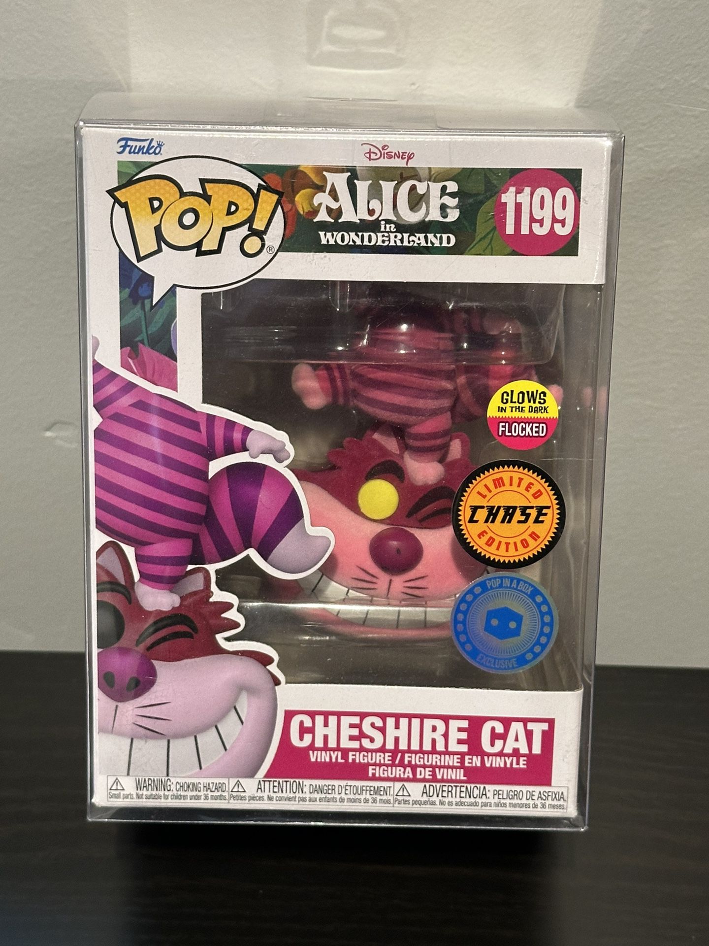 Funko Pop! Disney: Alice in Wonderland - Cheshire Cat #1199 - Glow Flocked Chase