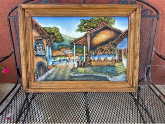 Rustic style hand, painted oil picture Rustic style 3D hand, painted oil picture
