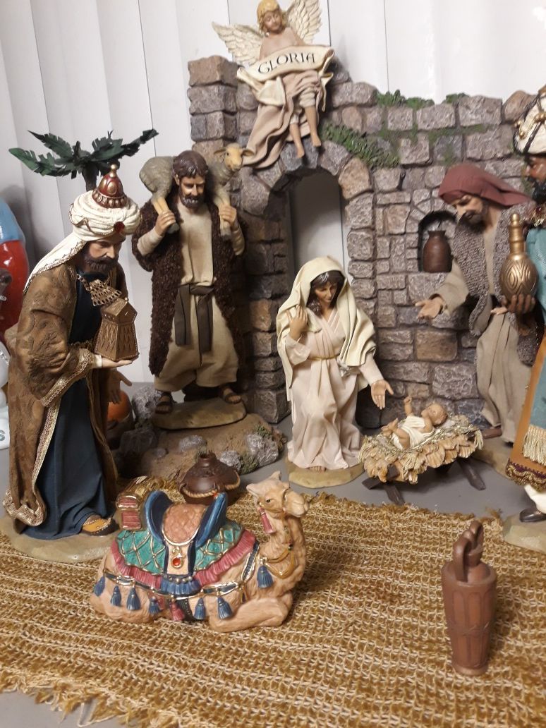 Nativity set 12 inch H 1 camel extra in good condition $150