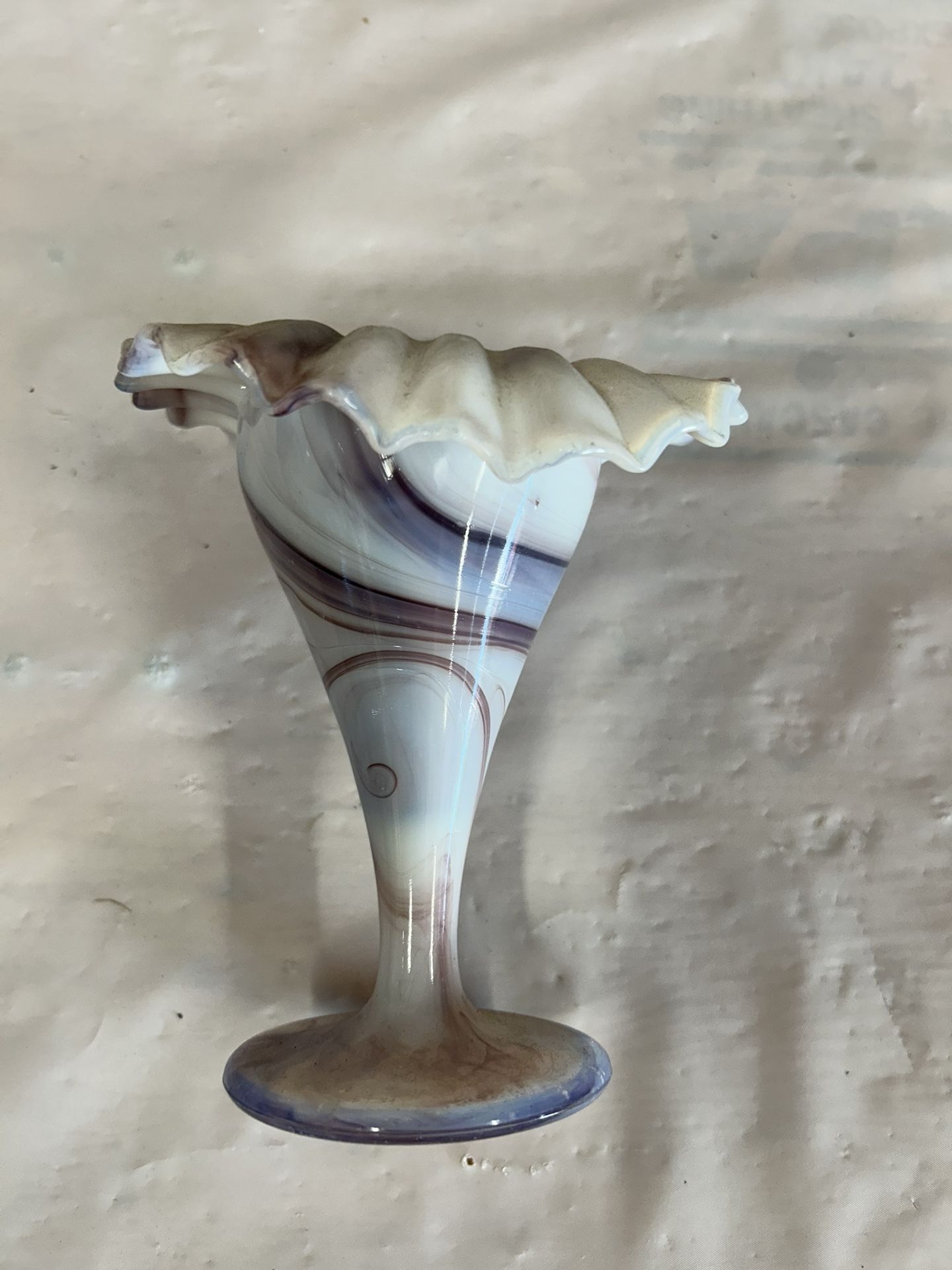 Antique Slag Glass/Jack-In-The-Pulpit Vase/Early 1900’s