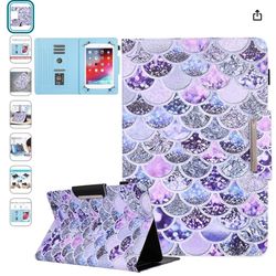 JZCreater 10 Inch Tablet Case, Universal 10 10.1 Inch Android Tablet Cover, Multi-Angle Viewing Stand Case for 9.5-10.5 Inch Tablet, Fish Scale