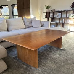 Solid Wood Coffee Table - West Elm Anton 53” 