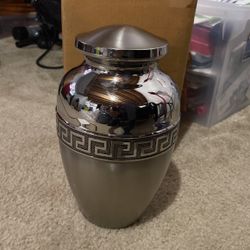 Silver cremation Urn