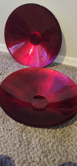 Red decorative bowls originally from Pier One